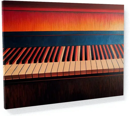 Miniatura 9 de Sense Canvas Piano 18 - Lienzo decorativo para decoración del hogar, póster pequeño de 16 x 12 pulgadas, 0.75 pulgadas
