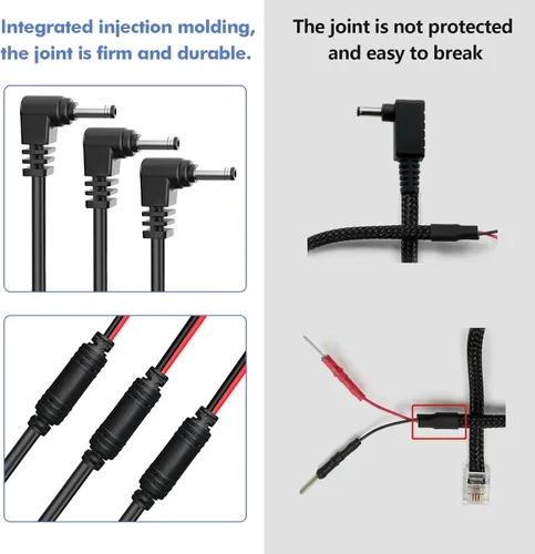 Miniatura 6 de Cable de alimentación para detector de radar, cable de enchufe de espejo retrovisor, con soporte de fusibles en línea, adecuado para Uniden Escort