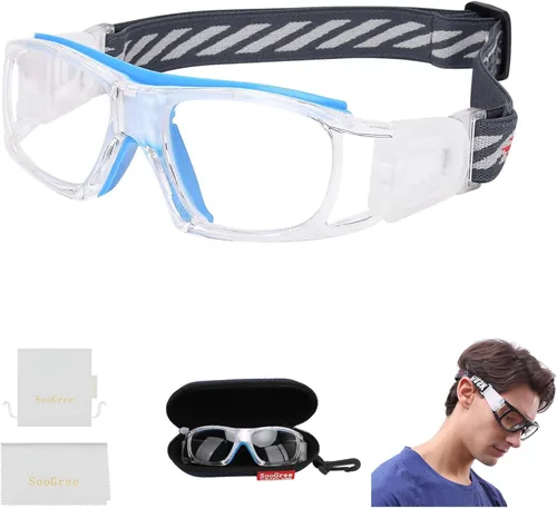 Miniatura 12 de SooGree Sports Glasses - Racquetball Goggles Basketball Football Eye Protective G8033 Marco Negro Almohadilla Gris
