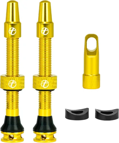 Miniatura 11 de Thinvik Vástago de válvula Presta sin tubo mejorado 48/65/85mm, kit de válvula Presta súper ligero para neumáticos sin cámara