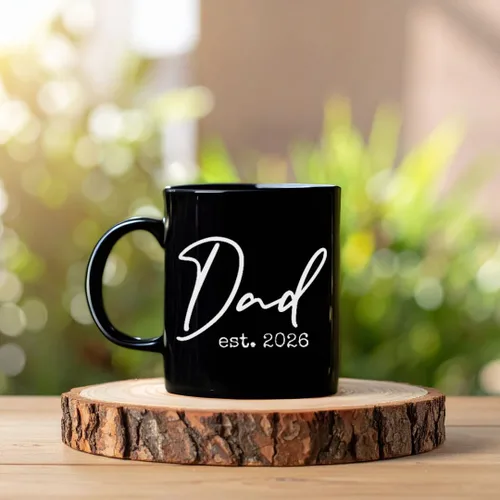 Miniatura 9 de Juego de regalo de embarazo – New Mom and Daddy Est 2026 Juego de tazas de 11 onzas con mameluco "Adventure Awaits & New to Crew" de 0 a 3 meses