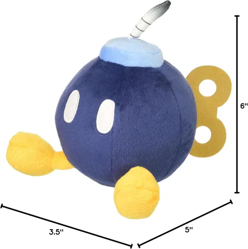 Miniatura 2 de Little Buddy Super Mario All Star Collection 1429 Bob Omb - Peluche de peluche, 5 pulgadas, multicolor
