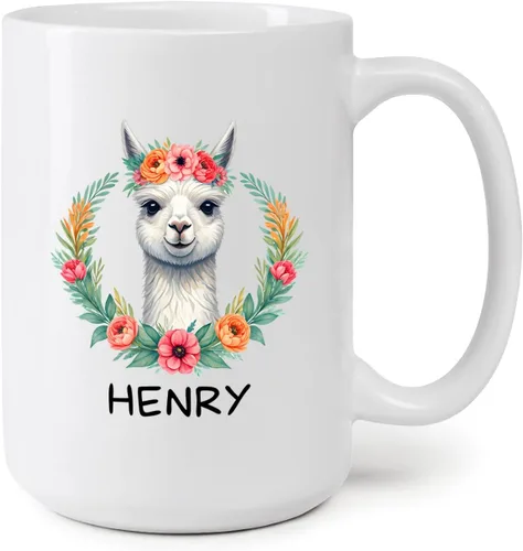 Taza de alpaca personalizada, taza de café de alpaca, regalos para los amantes de las alpacas, divertida taza de alpaca, taza de alpacas con nombre