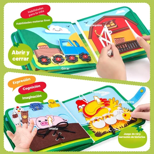 Miniatura 3 de Libro Activo JoyCat Granja para Niños Pequeños de 1 a 3 años - Regalos para Niños y Niñas de 1 Año, Libro de Actividades Educativas y Tranquilas