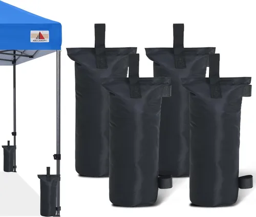 Miniatura 20 de ABCCANOPY Bolsas de Arena para Carpa Extra Grandes de 150 Libras, Paquete de 4, Negro (Sin Arena)