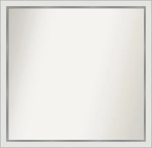 Miniatura 117 de Amanti Art Espejo de baño blanco para sobre el fregadero, 30 x 35 pulgadas, espejo de tocador rectangular estrecho de Eva de oro blanco, marco