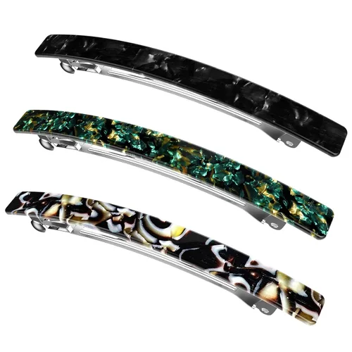 HYFEEL Pasadores franceses largos para mujer, cabello fino y grueso, pinzas grandes de 4 pulgadas para cola de caballo, accesorios elegantes para el