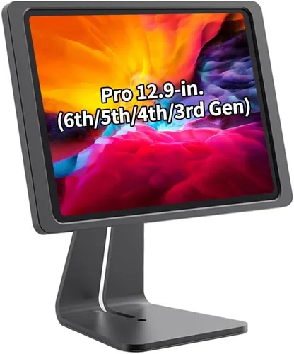 Miniatura 12 de Soporte magnético en el escritorio con funda de carga A6 para iPad mini (A17 Pro, A15 Bionic) de 8.3 pulgadas, forma clásica de L, base de metal