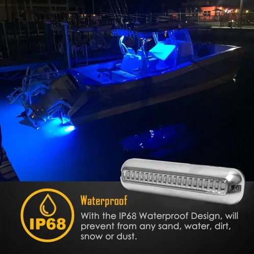 Miniatura 5 de HUSUKU SOOP3 PRO 2000LM 60LED - Lámpara impermeable para embarcación, luz ultraclara, elevada intensidad, Azul