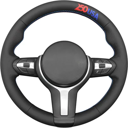 Miniatura 40 de MEWANT - Funda para volante de automóvil cosida a mano de Athsuede para BMW F87 M2 F80 M3 F82 M4 M5 F12 F13 M6 F85 X2 X5 M F86 X6 M F33 F30 M