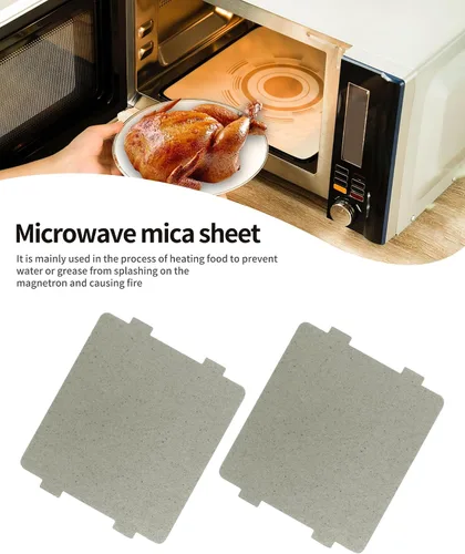 Miniatura 3 de 2 piezas de cubierta de guía de ondas, hoja de mica universal para horno microondas, corte a medida, 108 mm x 99 mm