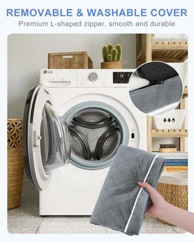 Miniatura 5 de KSIIA Cama Extra Grande para Perro para Almohadilla de Jaula, Cama Impermeable para Perro con Funda Extraíble y Lavable, Espuma Tipo Caja de Huevos