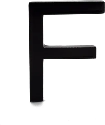 Montague Metal Products Letra de casa flotante moderna de 6 pulgadas, color negro, montaje en pared, aluminio, letra de casa (mayúscula F)