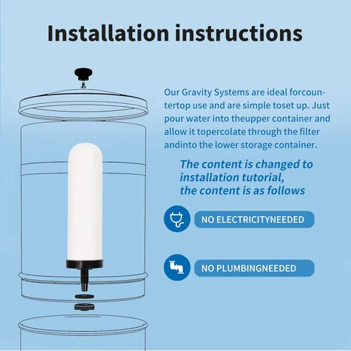 Miniatura 6 de Paquete de 2 velas de filtro de agua de cerámica de 7 pulgadas, filtros de repuesto de filtro de agua de 7 pulgadas con carbón activado para sistema