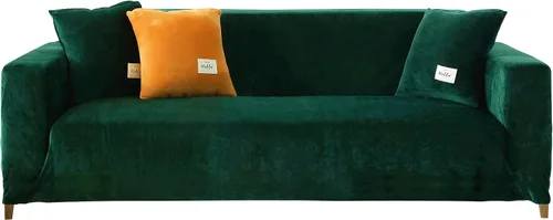 Miniatura 12 de CONRUSER Funda elástica para sofá, funda de terciopelo suave con parte inferior elástica, protector de muebles para mascotas y niños (negro, XL)