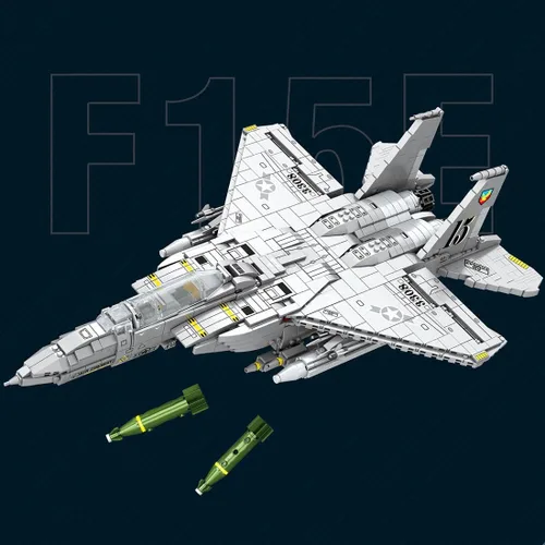 Miniatura 4 de Technic F-15E Eagle Fighter Jet Kit de construcción, serie militar de bloques de construcción (2216PCS)