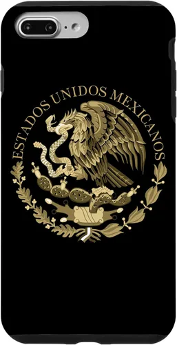 Miniatura 12 de iPhone 12 Pro Max Bandera de México sello del escudo de armas en caso sepia