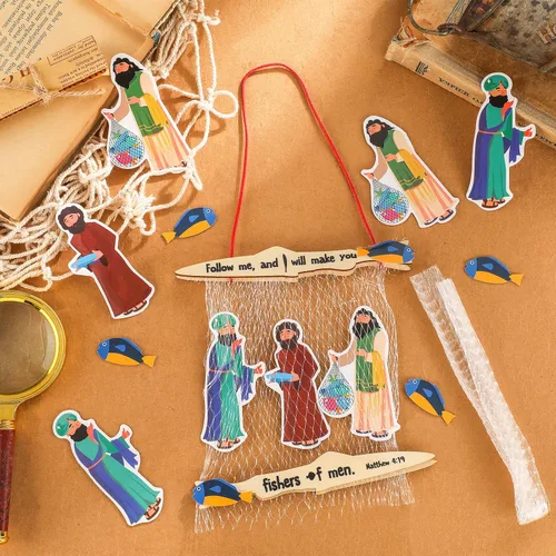Miniatura 4 de Amyhill 24 juegos de pescadores de hombres, manualidades para niños, primera comunión, escuela dominical, kit de manualidades bíblicas, suministros