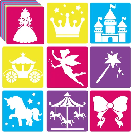 Miniatura 11 de 36 plantillas de dibujo de animales para niños de 8 pulgadas, plantillas de tiza para acera, pintura grande, lavable, reutilizable, animales