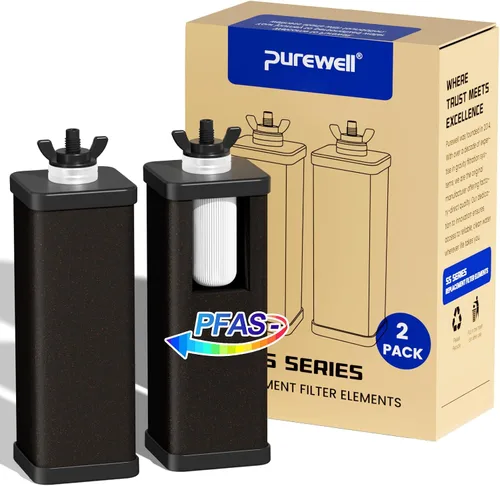 Miniatura 11 de Purewell PF-6 Elementos de purificación compuestos negros de 3 etapas, filtros de repuesto para filtros ProOne y Berkey, sistema de filtro de agua