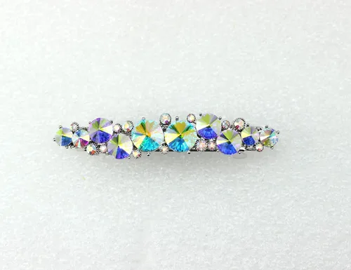 Miniatura 2 de Faship AB Premium Rhinestone Crystal Floral Pequeño Pasador De Pelo Clip