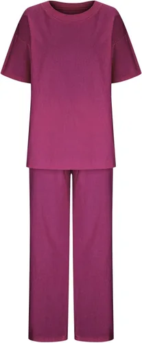 Miniatura 33 de Conjuntos de verano de 2 piezas para mujer, conjuntos elegantes y casuales de color liso, para verano, otoño, cuello redondo, tops y pantalones