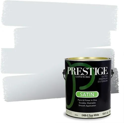 Miniatura 220 de Prestige Paints. - Base y pintura para exteriores en un solo galón, 1 galón. plano, comparable con Sherwin Williams Topsail. SW6799-PCM