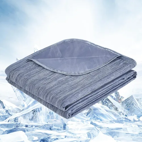 Miniatura 10 de OIGAE Manta refrescante para personas que duermen con calor – Manta fría de verano suave y ligera para sudores nocturnos, perfecta para cama, sofá