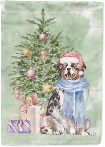 Miniatura 8 de Caroline's Treasures CK8213GF Bulldog Inglés #2 Regalos de Navidad y árbol de jardín Bandera de buzón Bandera decorativa para patio exterior, patio
