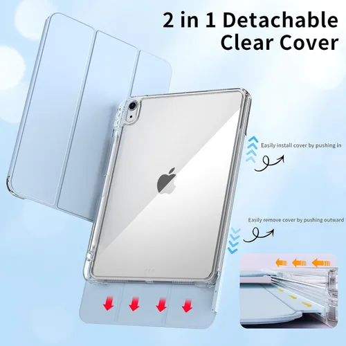 Miniatura 5 de kenke Funda Híbrida para iPad Air de 11 pulgadas (M3) 2025 / (M2) 2024, iPad Air 5ª/4ª generación 2022/2020 de 10.9 pulgadas con soporte para Apple