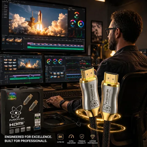 Miniatura 6 de Fusion8K Cable certificado HDMI 2.1 soporta 10K 8K @60Hz y 4K @120Hz Compatible con todos los televisores, BluRay, Xbox Series X, PS5 (3 pies)