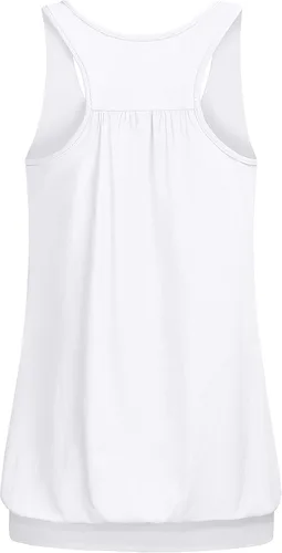Miniatura 2 de Miusey - Camiseta sin mangas, para mujer, cuello redondo, ajuste holgado, espalda cruzada, de entrenamiento