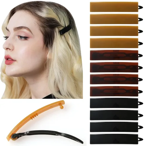 Miniatura 14 de Juego de 12 pasadores de pelo para mujeres y niñas, pinzas para cabello grueso y fino, accesorios para el cabello no metálicos, agarre