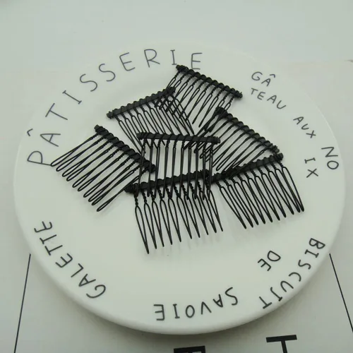 Miniatura 8 de 10 dientes de metal negro pinzas para el pelo mágico pasadores laterales alambre torsión moño abrazadera invisible Bang peine 10 unids