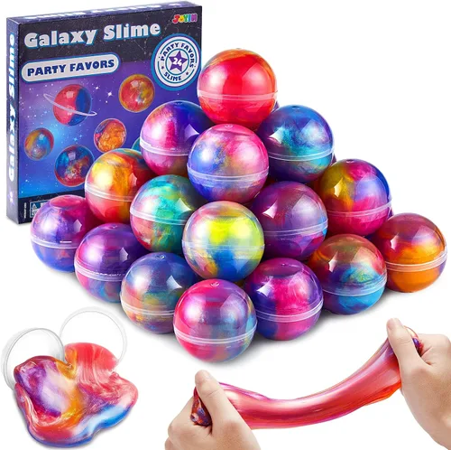 Miniatura 11 de JOYIN Slime Party Favors, Paquete de 24 Pelotas de Slime Galaxia - Elásticas, No Pegajosas, Sin Desorden, Alivio del Estrés y Seguras - Juguetes