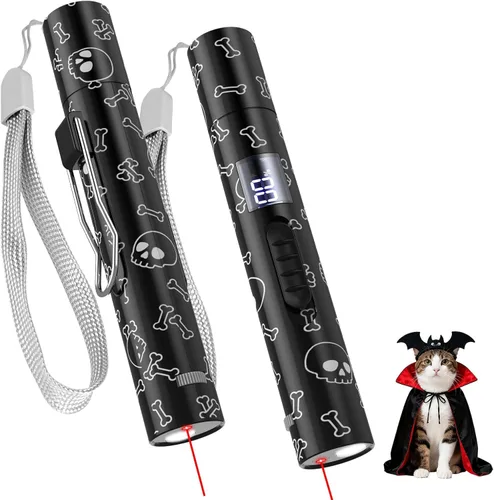 Miniatura 10 de Waputne Juguete para gatos de interior, juguetes recargables por USB con 7 patrones ajustables, juguetes interactivos de persecución para gatos