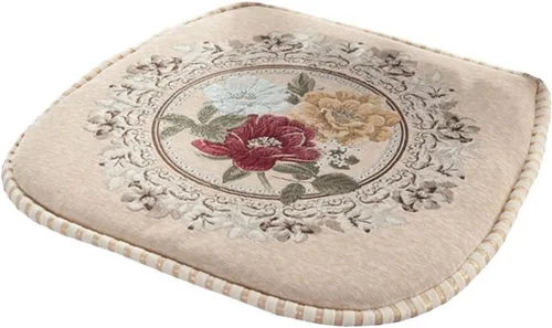 Miniatura 39 de EORNOW Juego de cojines para silla de comedor con lazos, juego de 1/2/4, almohadillas antideslizantes para silla de comedor con funda extraíble