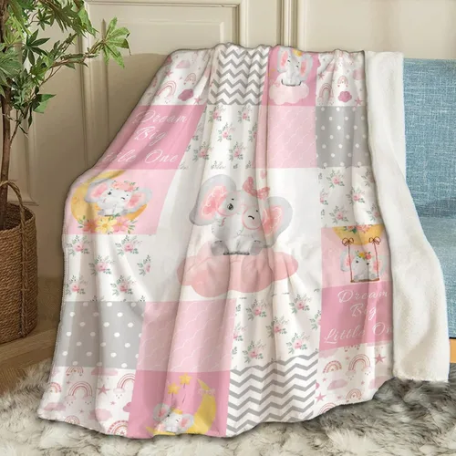Miniatura 50 de Manta de bebé personalizada con nombre, manta personalizada con nombre de elefante, regalos para recién nacidos, mantas súper suaves para cama