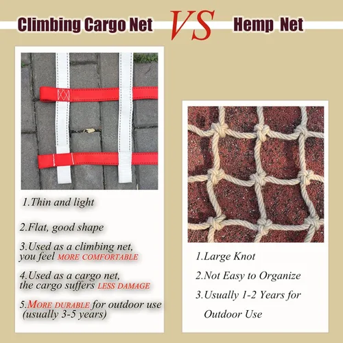 Miniatura 5 de Escalera de escalada para juego de columpio, escalada de carga para adultos, escalera para campo de obstáculos, red de protección de casa de árbol