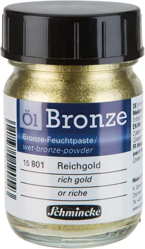 Miniatura 11 de Schmincke - Aqua-Bronze, oro pálido rico, 20 ml, 15 812 032, efectos metálicos brillantes en pinturas gouache y acuarela, papel, cartón, tabla