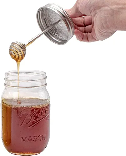 Miniatura 6 de Mason Jar Lifestyle - Olla de acero inoxidable para miel (boca regular)