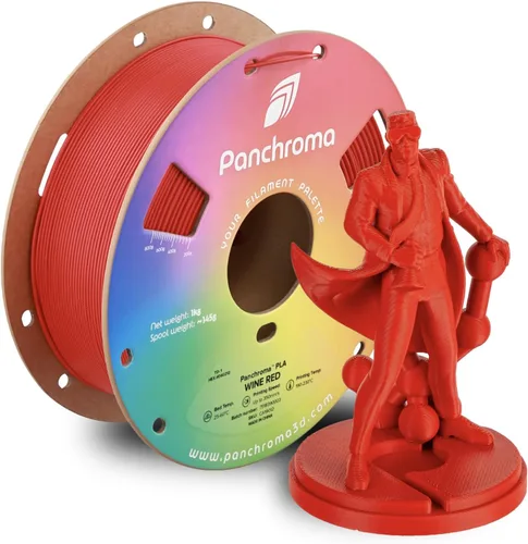 Miniatura 50 de Polymaker Panchroma Filamento de impresora 3D PLA negro, 0.069 in, carrete de 2.2 libras, fácil de imprimir, impresión de alta velocidad, sin