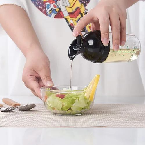 Miniatura 7 de Recipiente para aderezo de ensalada de 6.8 fl oz, botella mezcladora de aderezo de ensalada con tapa antigoteo para aderezos de ensalada, aceite