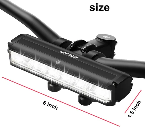 Miniatura 5 de 1800 Lumen Bike Light, Front and Back Bicycle Lights for Night Riding, Super Bright USB Rechargeable Bike Light with High Beam Low Beam for Men