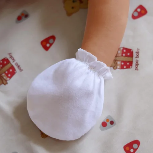 Miniatura 3 de RATIVE Guantes de algodón para recién nacido, antiarañazos, para niños y niñas de 0 a 6 meses