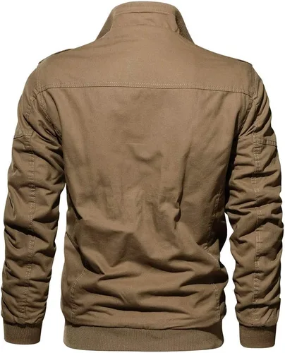 Miniatura 2 de EKLENTSON Men's Winter Jacket with Multi Pockets Zip Front Thick Thermal Fleece Lined Coat Work Cargo Jacket for Men