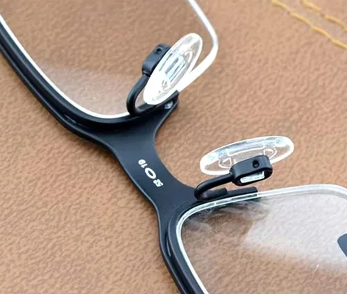Miniatura 2 de Almohadillas de silicona de goma transparente tipo clip para la nariz, piezas para anteojos, lentes de sol, marcos de lectura, HNP003