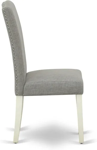 Miniatura 7 de East West Furniture ANEN3-LWH-06 - Juego de mesa de cocina de 3 piezas contiene una mesa de comedor redonda con pedestal y 2 sillas de comedor