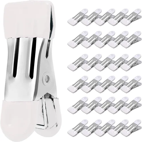 Miniatura 12 de Pinzas de Ropa Resistentes Paquete de 30, Clips de Metal de 2.17 Pulgadas, Pinzas para Ropa para Secado de Fotos Tendedero Lavandería Calcetines