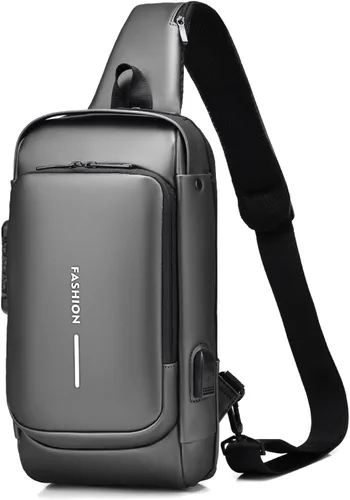 Miniatura 8 de FANDARE - Bolso de hombro para negocios, bolsa de pecho antirrobo con USB Azul